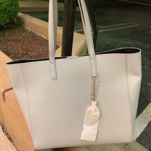 Versace Collection - gray leather tote - NEW